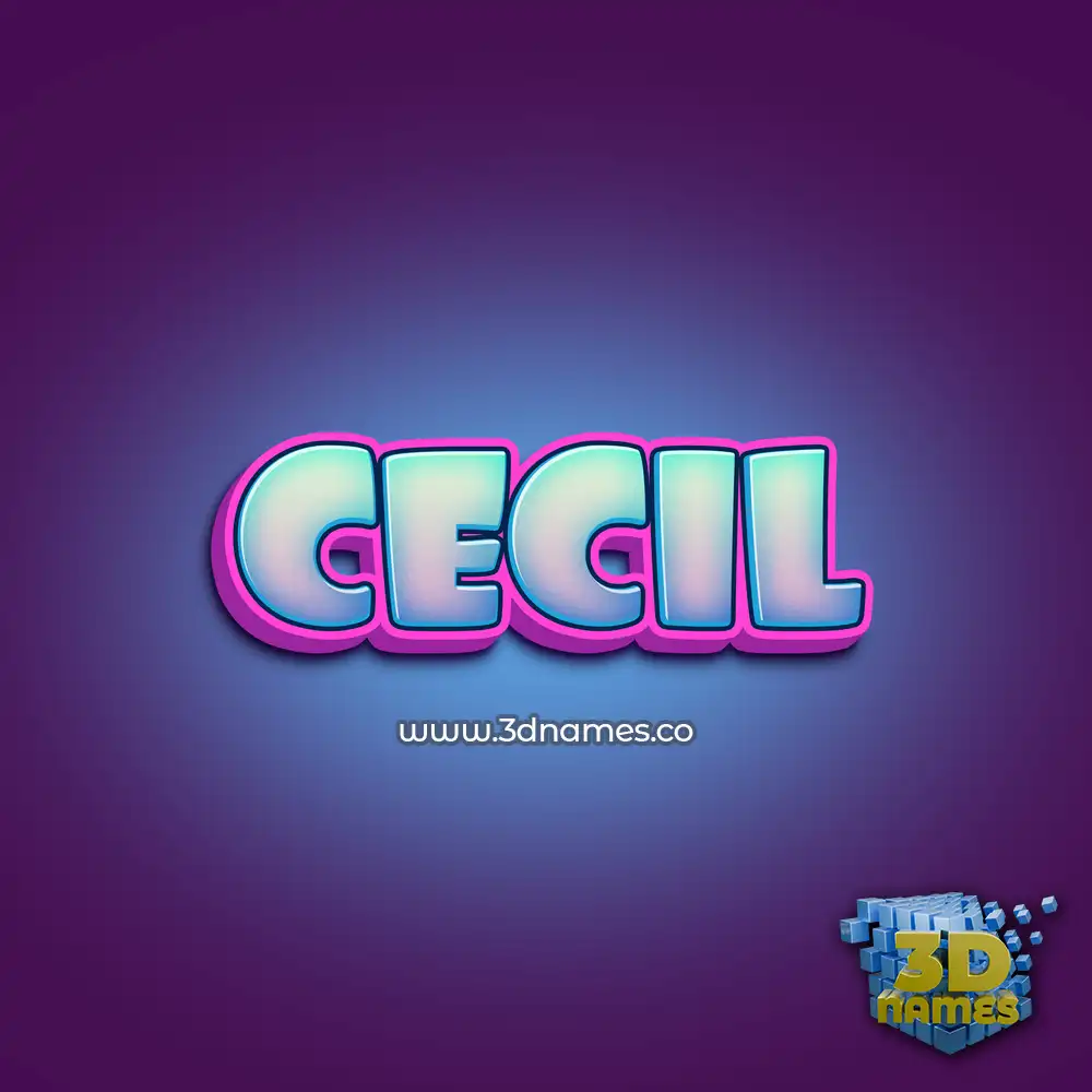 cecil in Phat Purple style - 3D name wallpaper