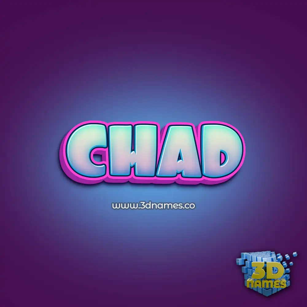 chad in Phat Purple style - 3D name wallpaper