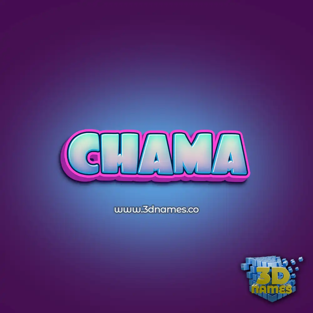 chama in Phat Purple style - 3D name wallpaper