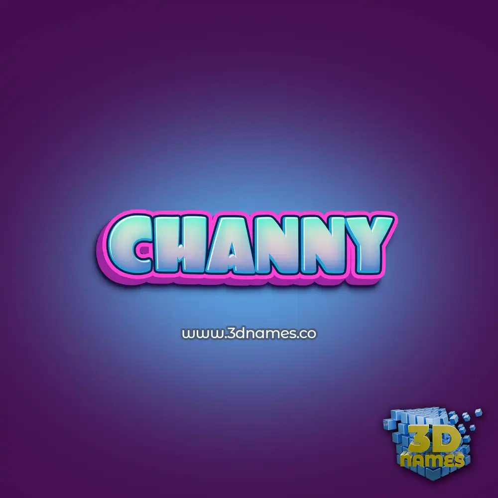 channy in Phat Purple style - 3D name wallpaper