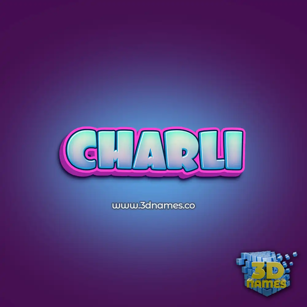 charli in Phat Purple style - 3D name wallpaper