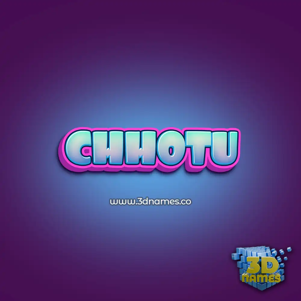 chhotu in Phat Purple style - 3D name wallpaper