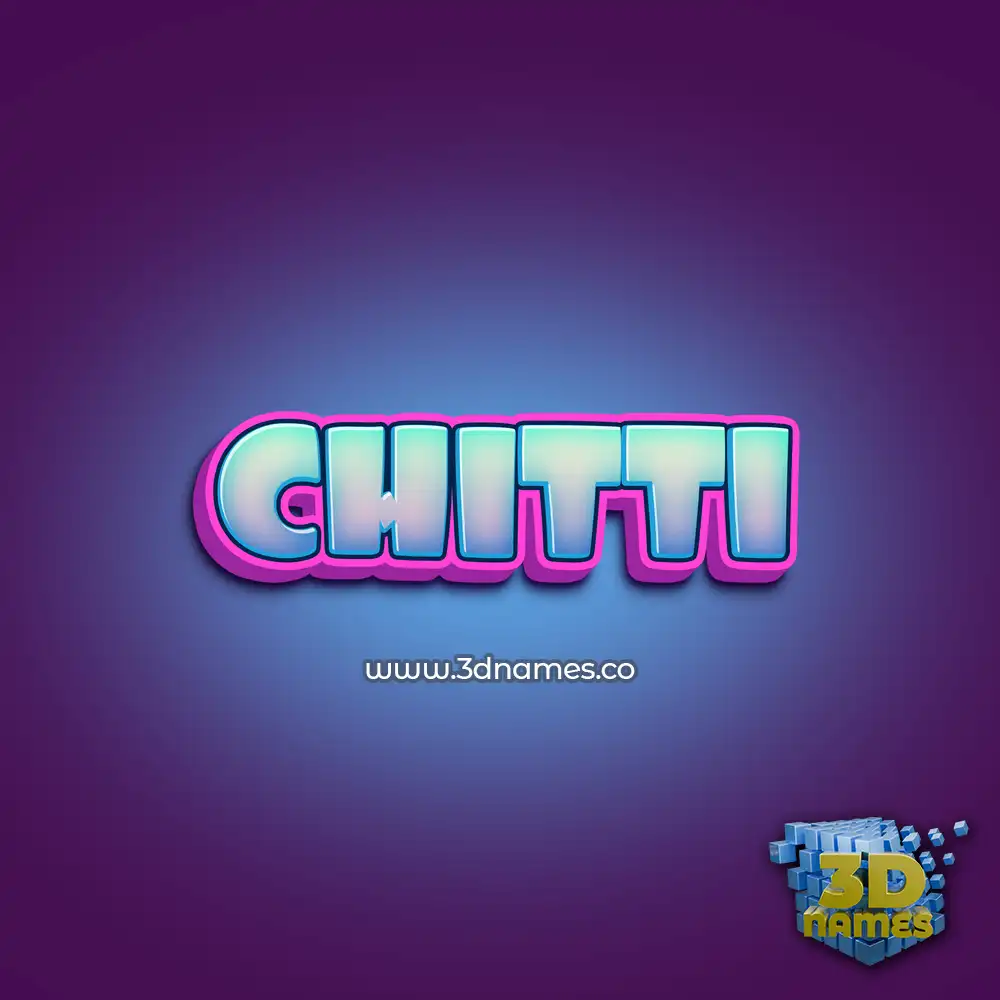 chitti in Phat Purple style - 3D name wallpaper