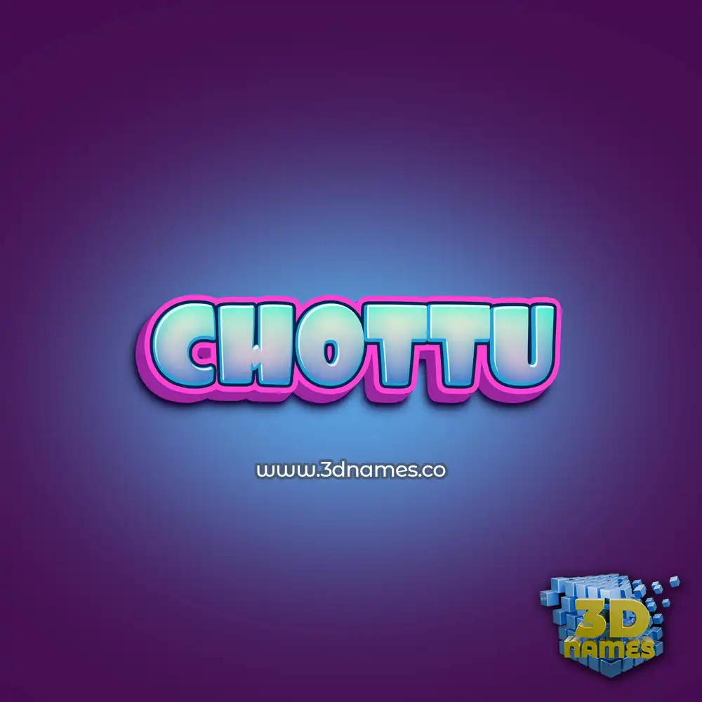 chottu in Phat Purple style - 3D name wallpaper