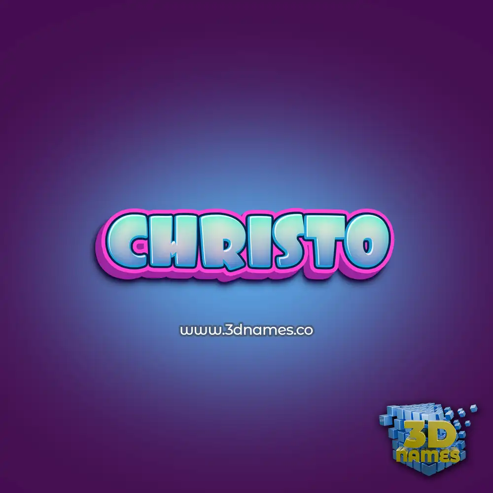 christo in Phat Purple style - 3D name wallpaper