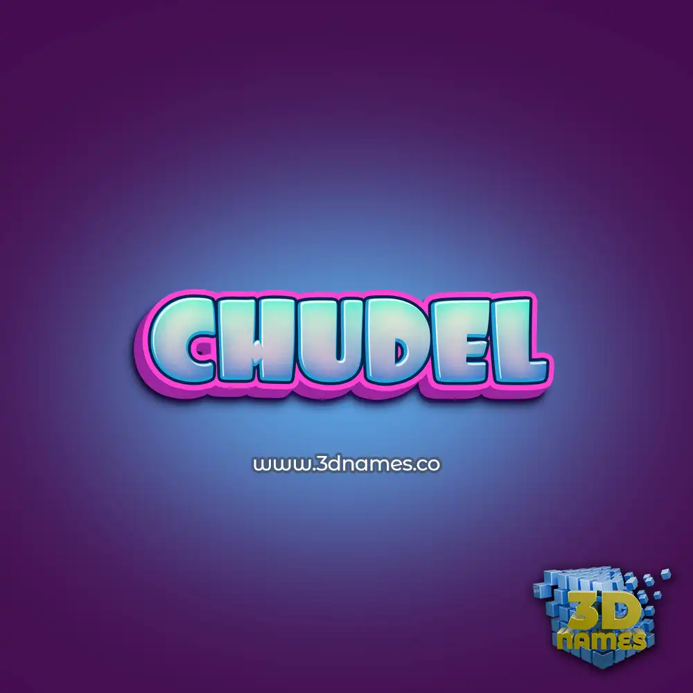 chudel in Phat Purple style - 3D name wallpaper