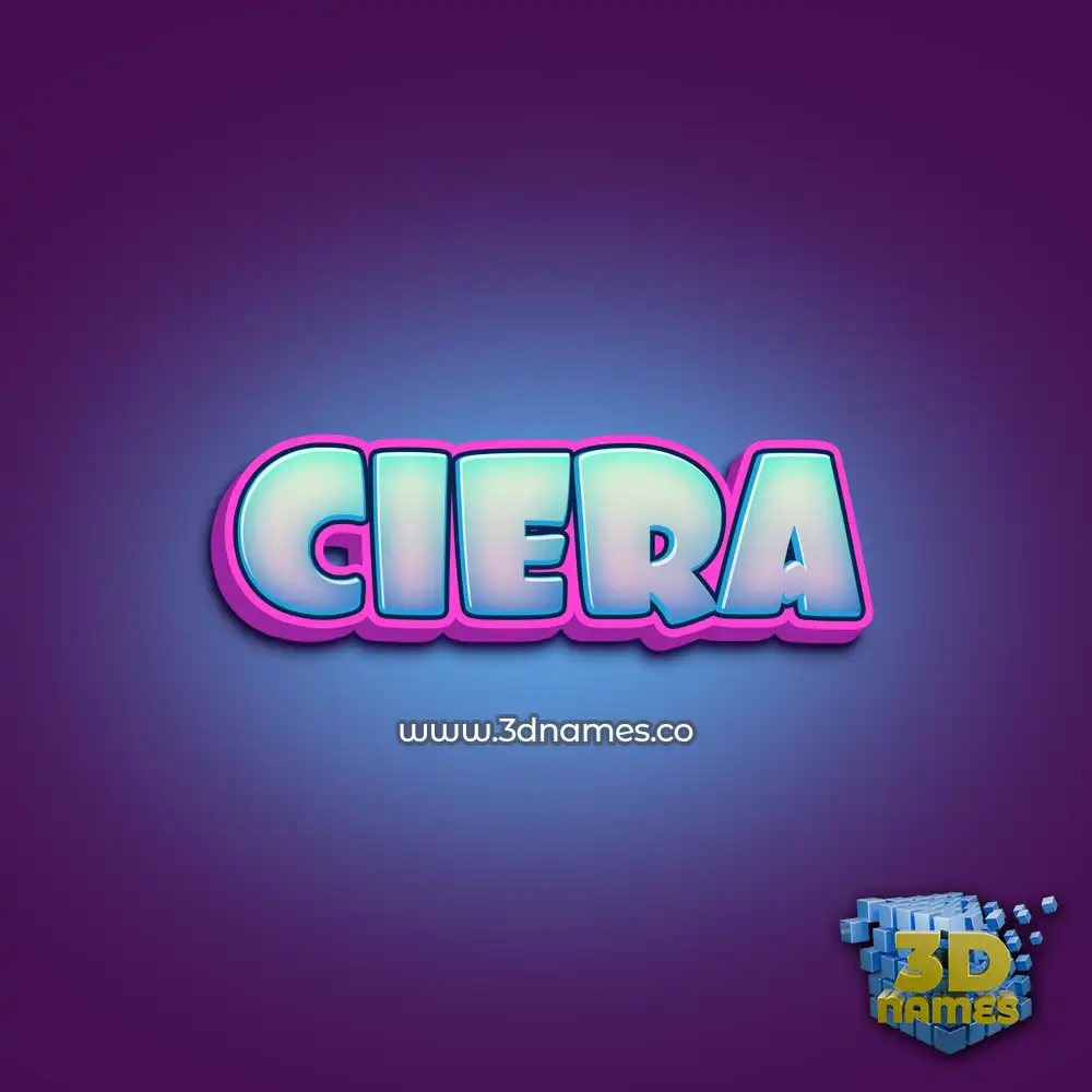 ciera in Phat Purple style - 3D name wallpaper