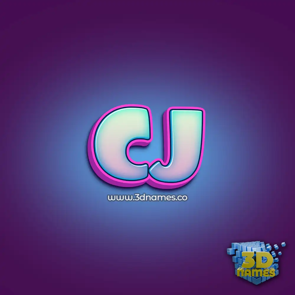 cj in Phat Purple style - 3D name wallpaper