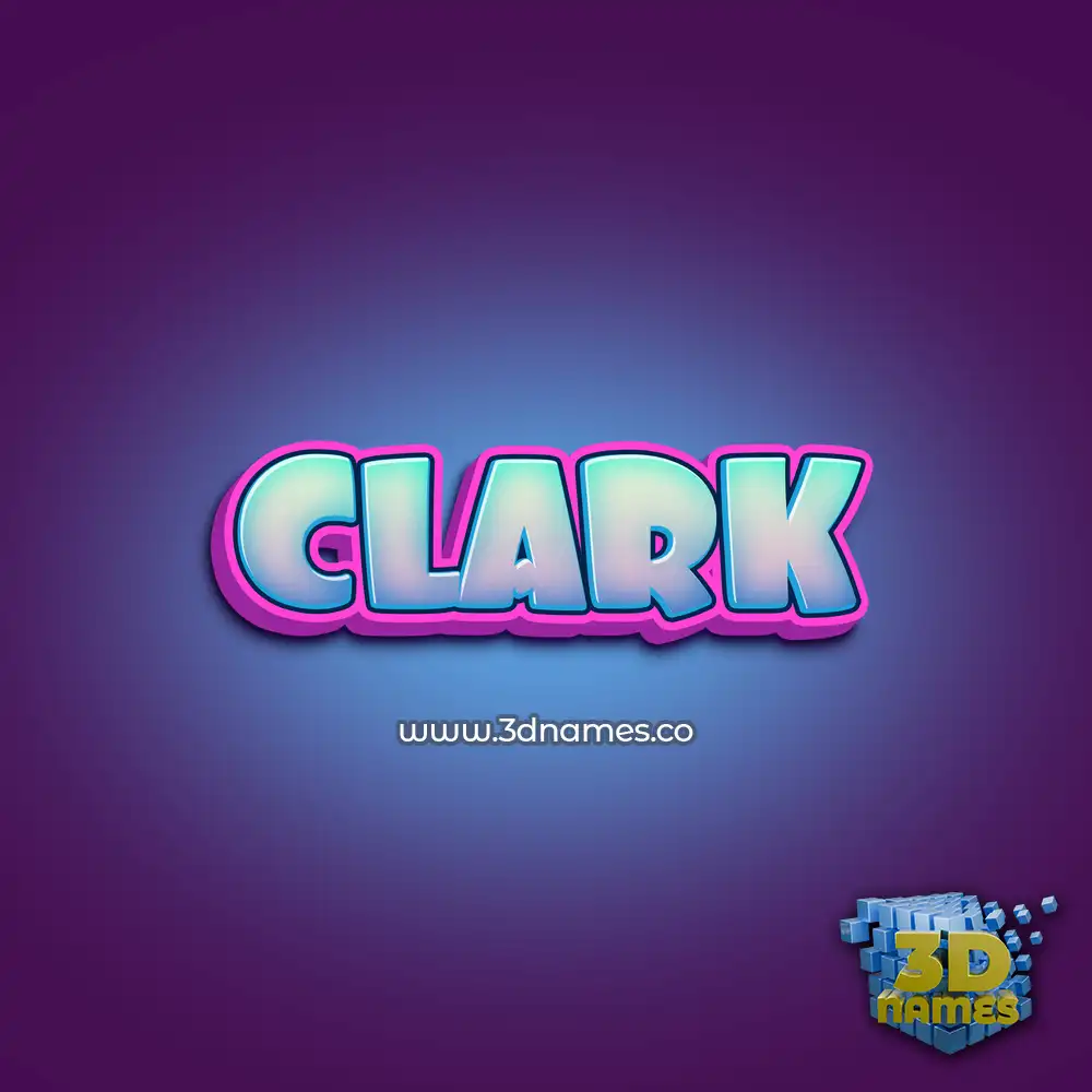 clark in Phat Purple style - 3D name wallpaper