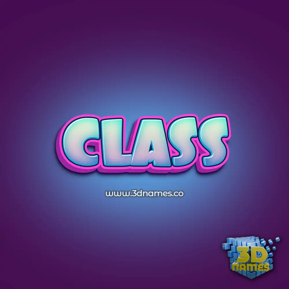 class in Phat Purple style - 3D name wallpaper