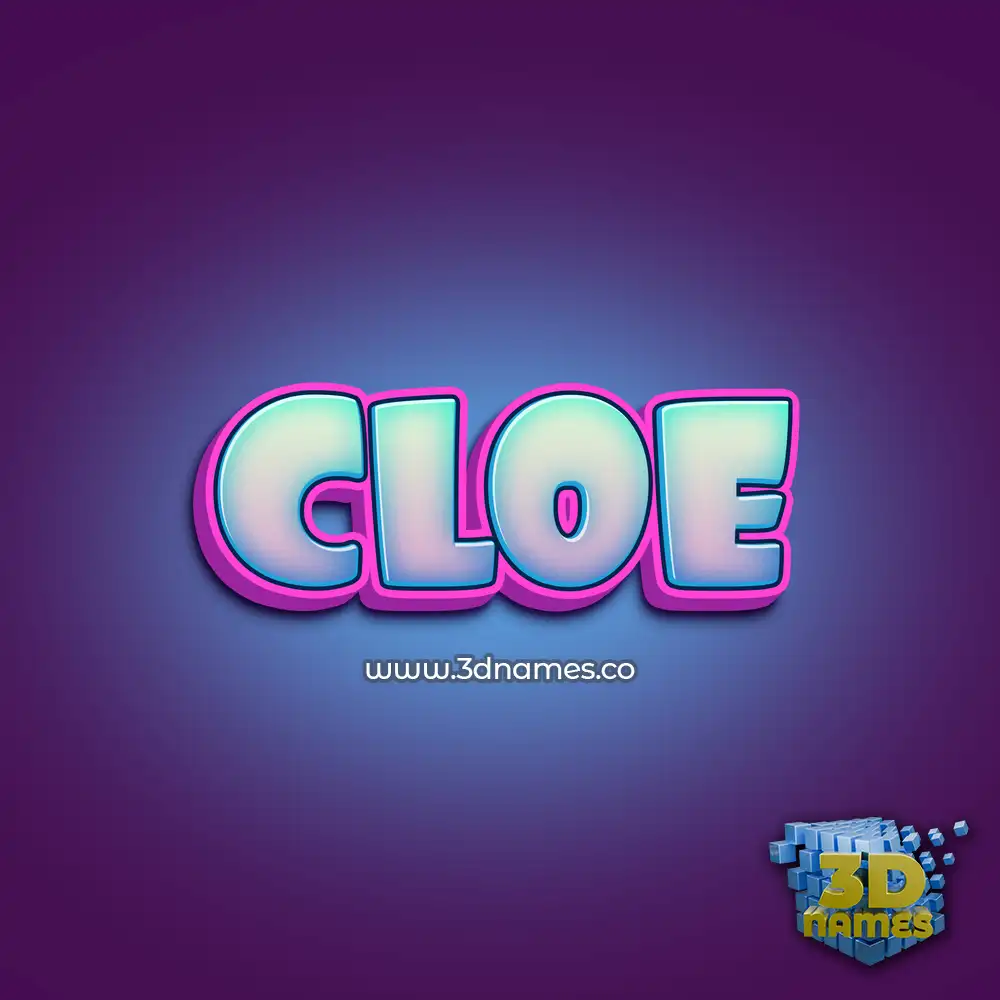cloe in Phat Purple style - 3D name wallpaper