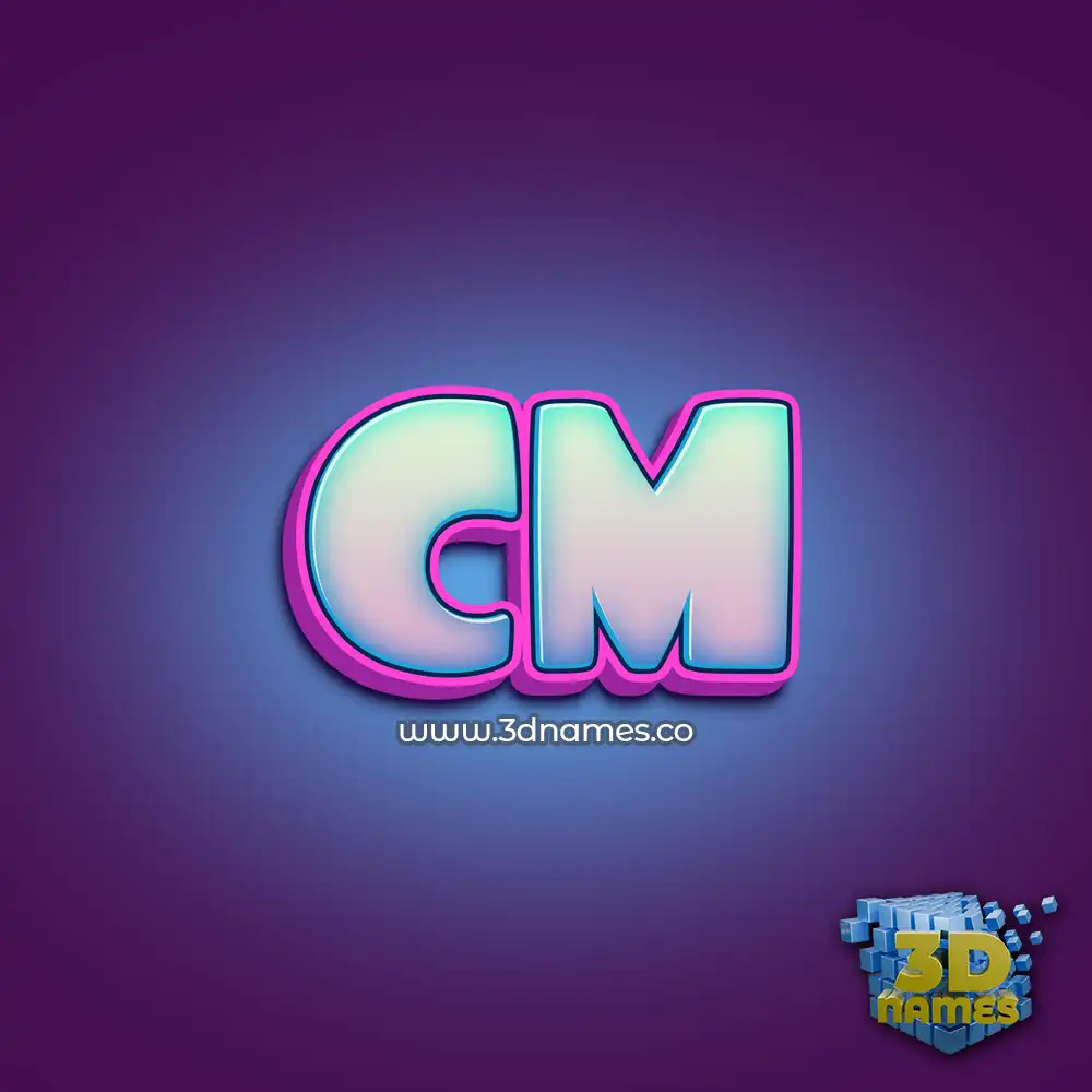 cm in Phat Purple style - 3D name wallpaper