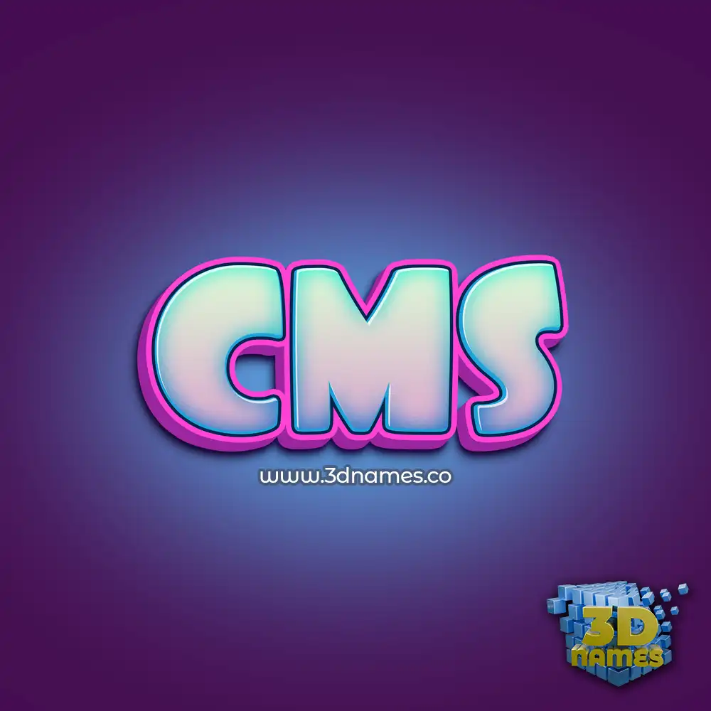 cms in Phat Purple style - 3D name wallpaper