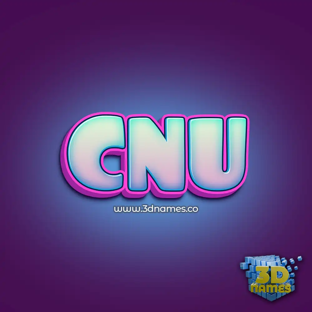 cnu in Phat Purple style - 3D name wallpaper