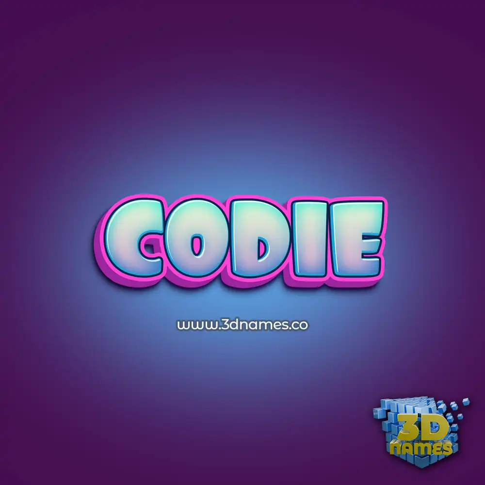 codie in Phat Purple style - 3D name wallpaper