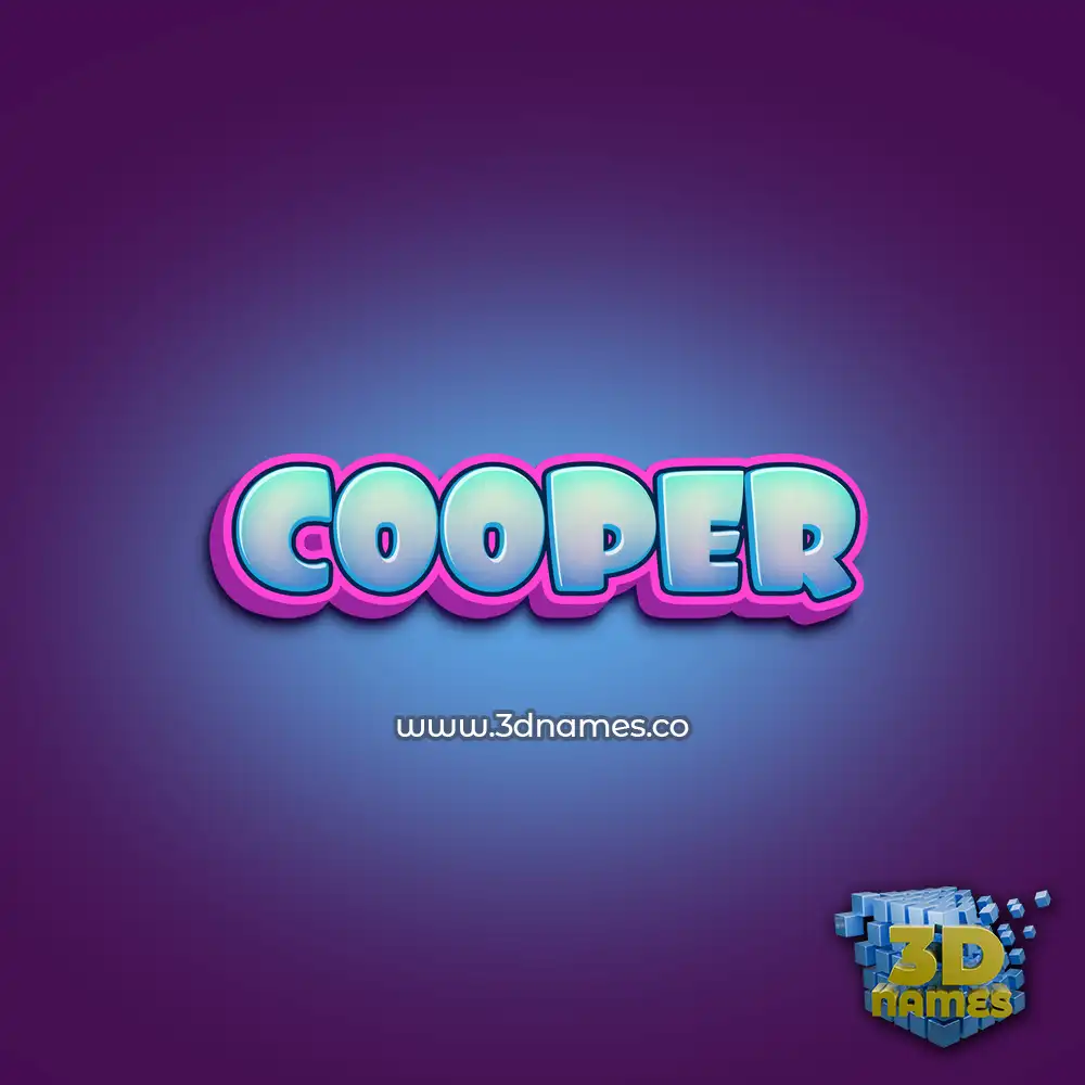 cooper in Phat Purple style - 3D name wallpaper
