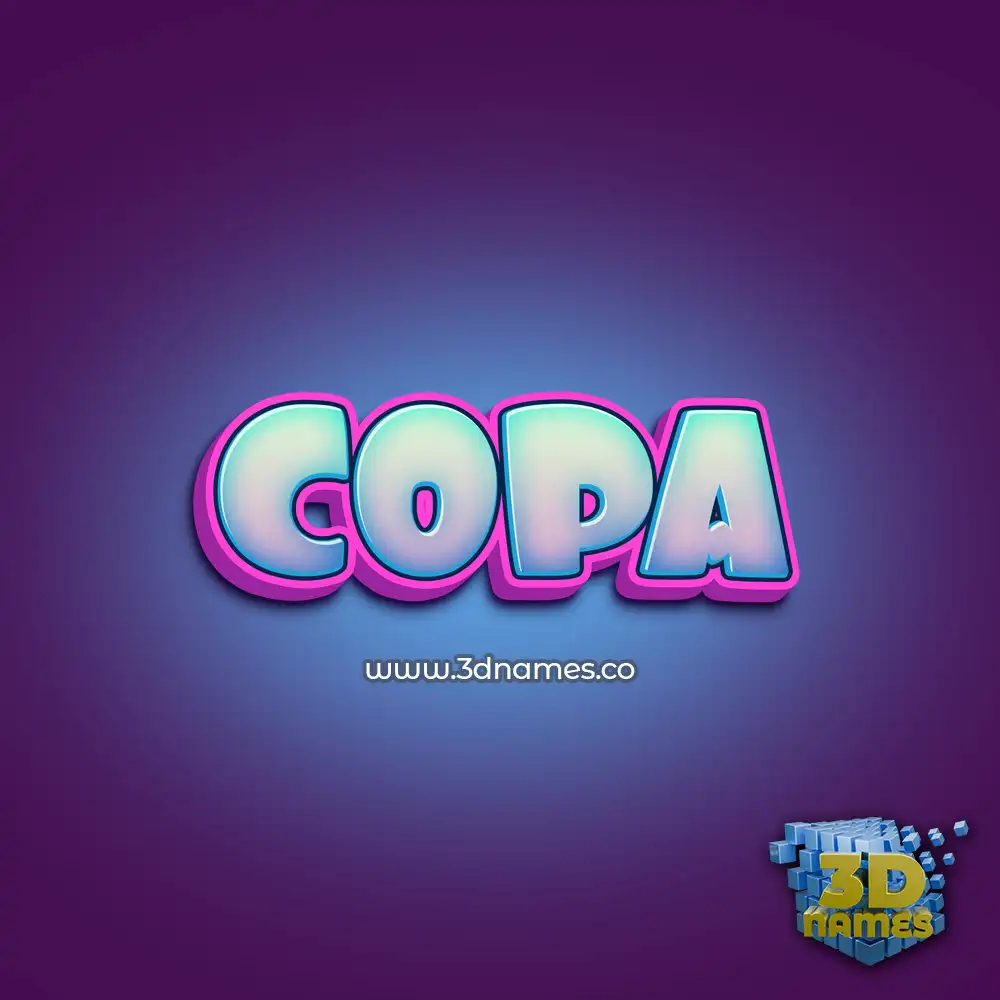 copa in Phat Purple style - 3D name wallpaper