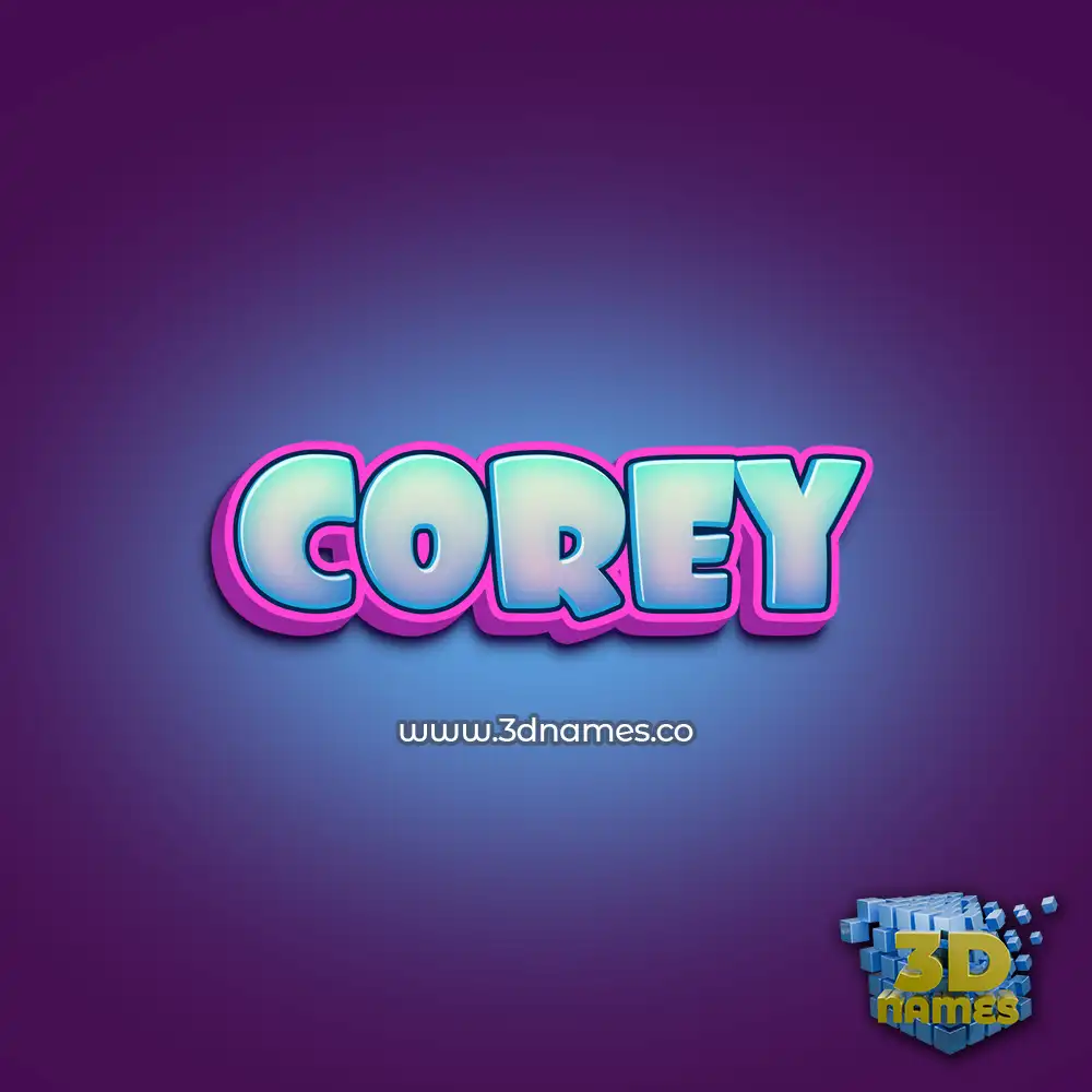 corey in Phat Purple style - 3D name wallpaper