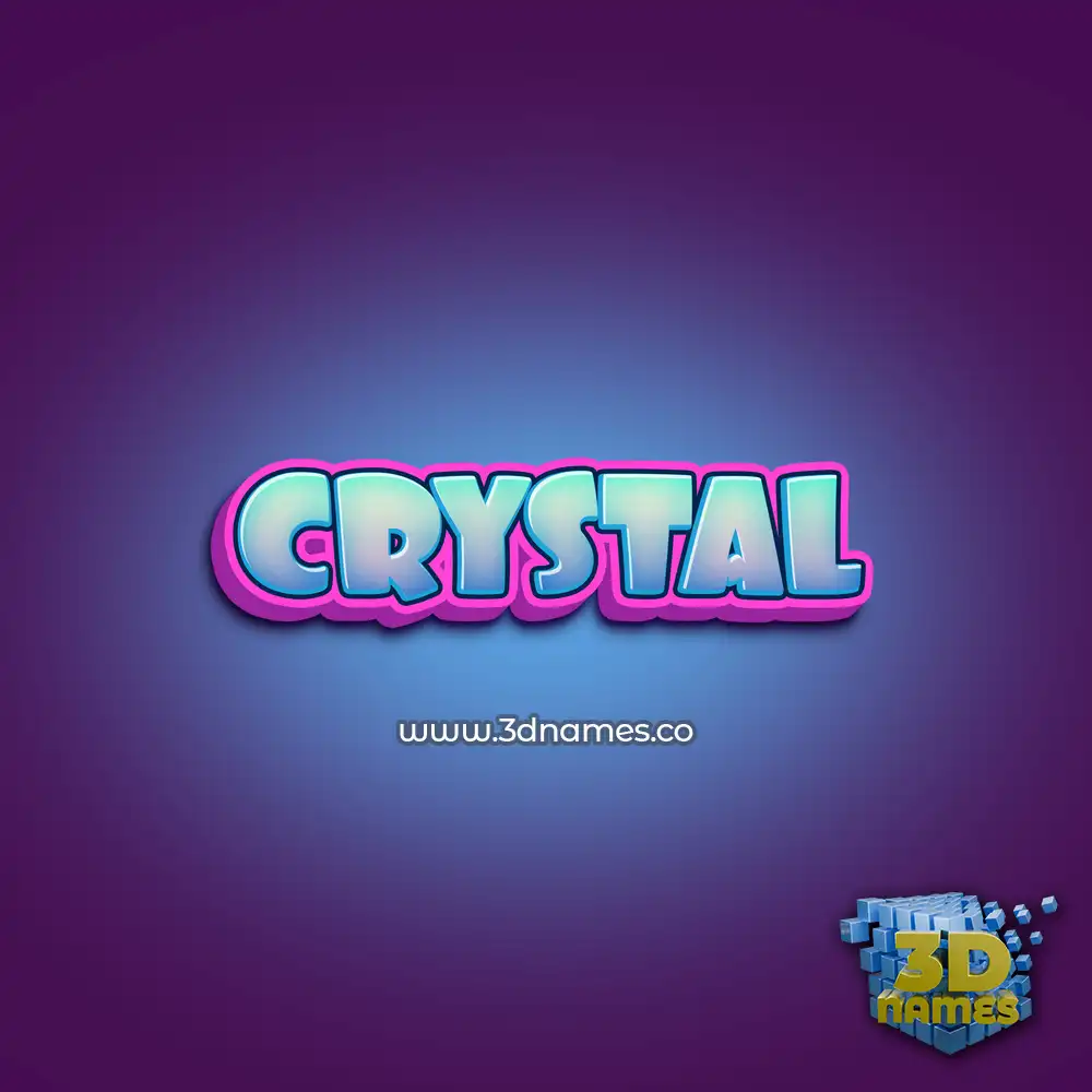 crystal in Phat Purple style - 3D name wallpaper