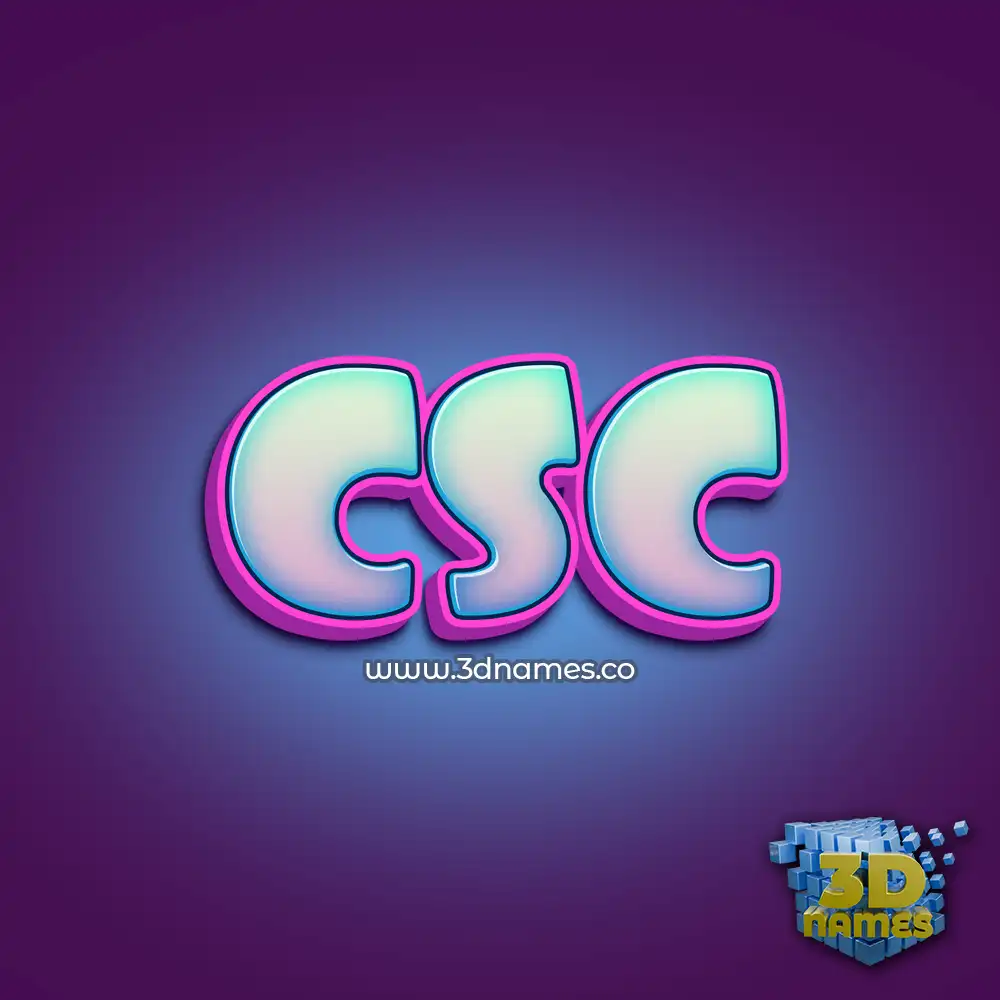 csc in Phat Purple style - 3D name wallpaper