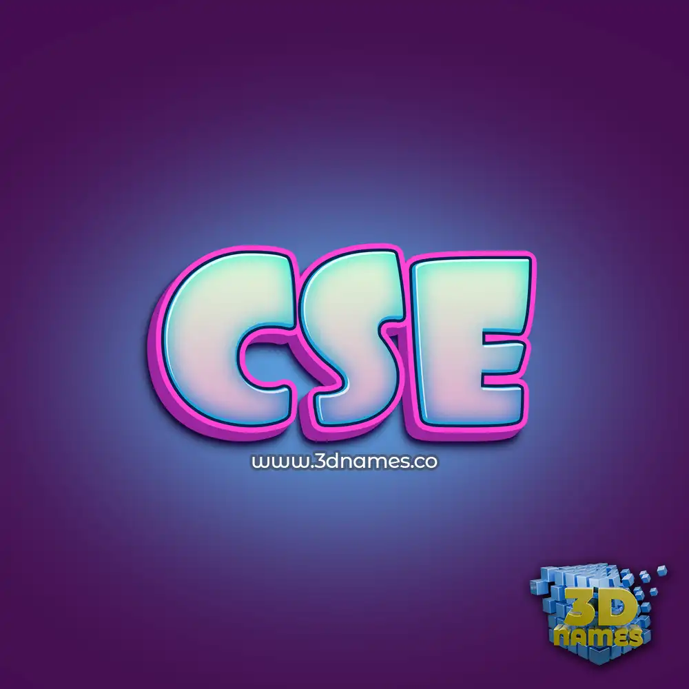 cse in Phat Purple style - 3D name wallpaper