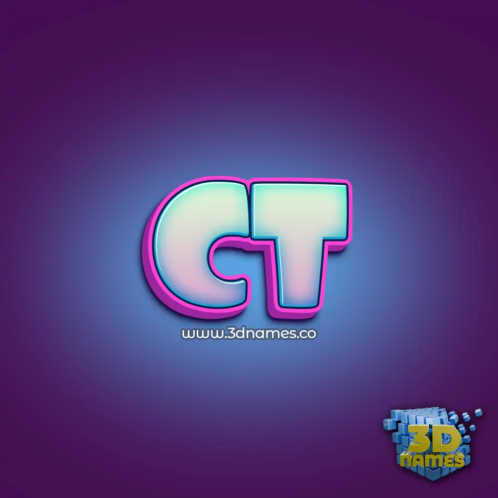 ct in Phat Purple style - 3D name wallpaper