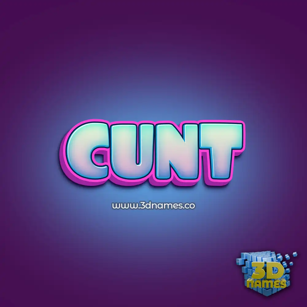 cunt in Phat Purple style - 3D name wallpaper