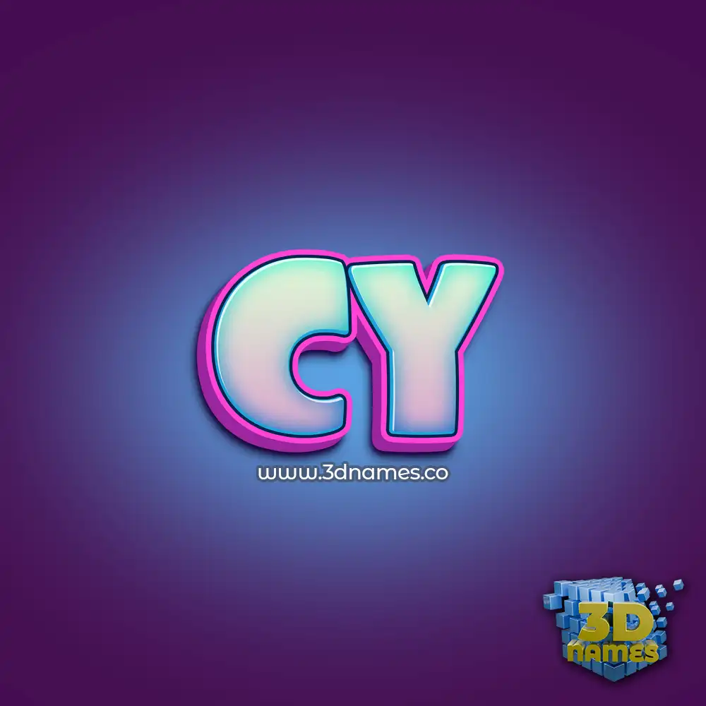 cy in Phat Purple style - 3D name wallpaper