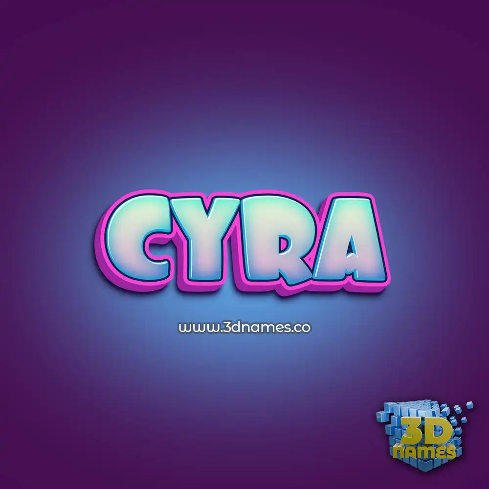 cyra in Phat Purple style - 3D name wallpaper