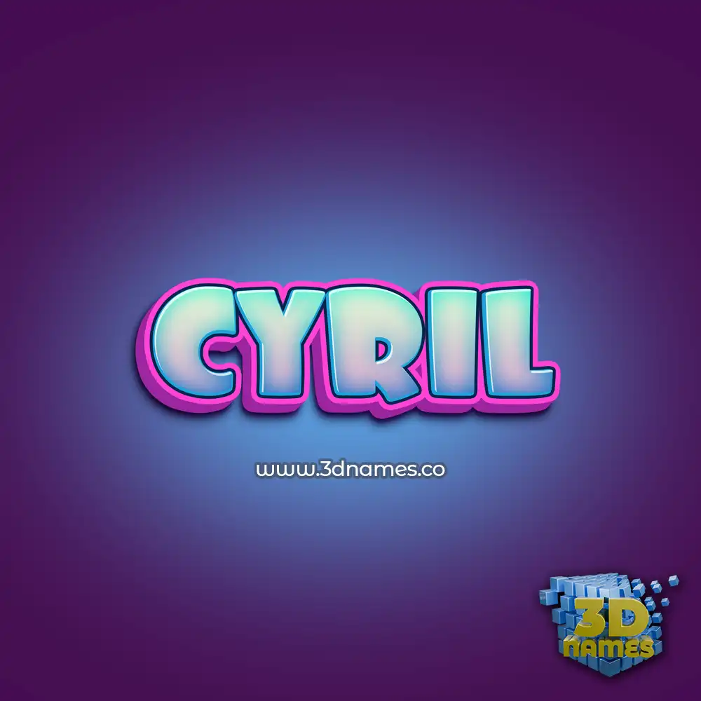cyril in Phat Purple style - 3D name wallpaper