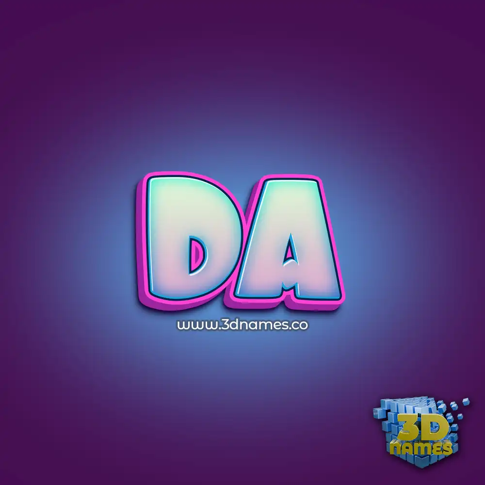 da in Phat Purple style - 3D name wallpaper