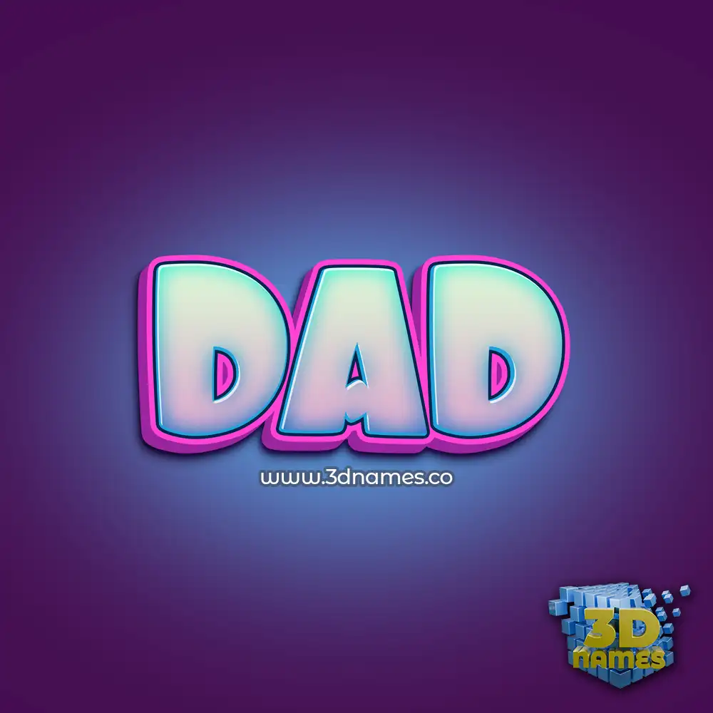 dad in Phat Purple style - 3D name wallpaper