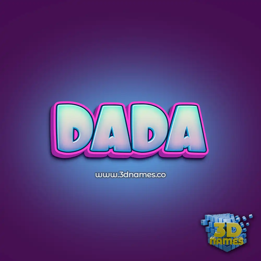 dada in Phat Purple style - 3D name wallpaper