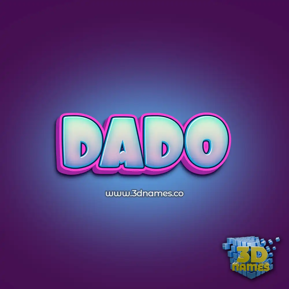 dado in Phat Purple style - 3D name wallpaper