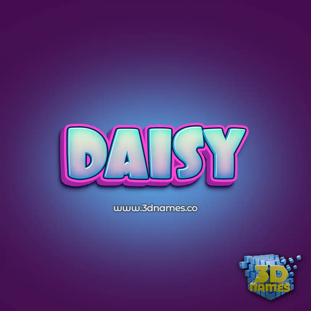 daisy in Phat Purple style - 3D name wallpaper