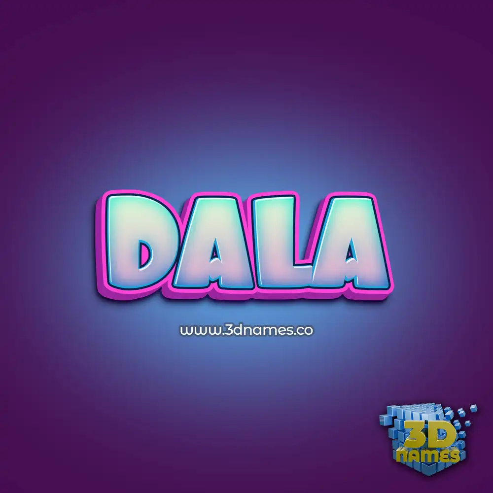 dala in Phat Purple style - 3D name wallpaper