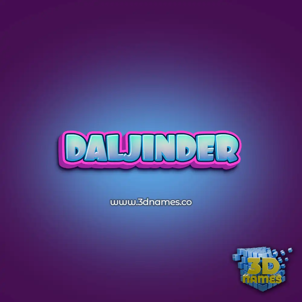 daljinder in Phat Purple style - 3D name wallpaper