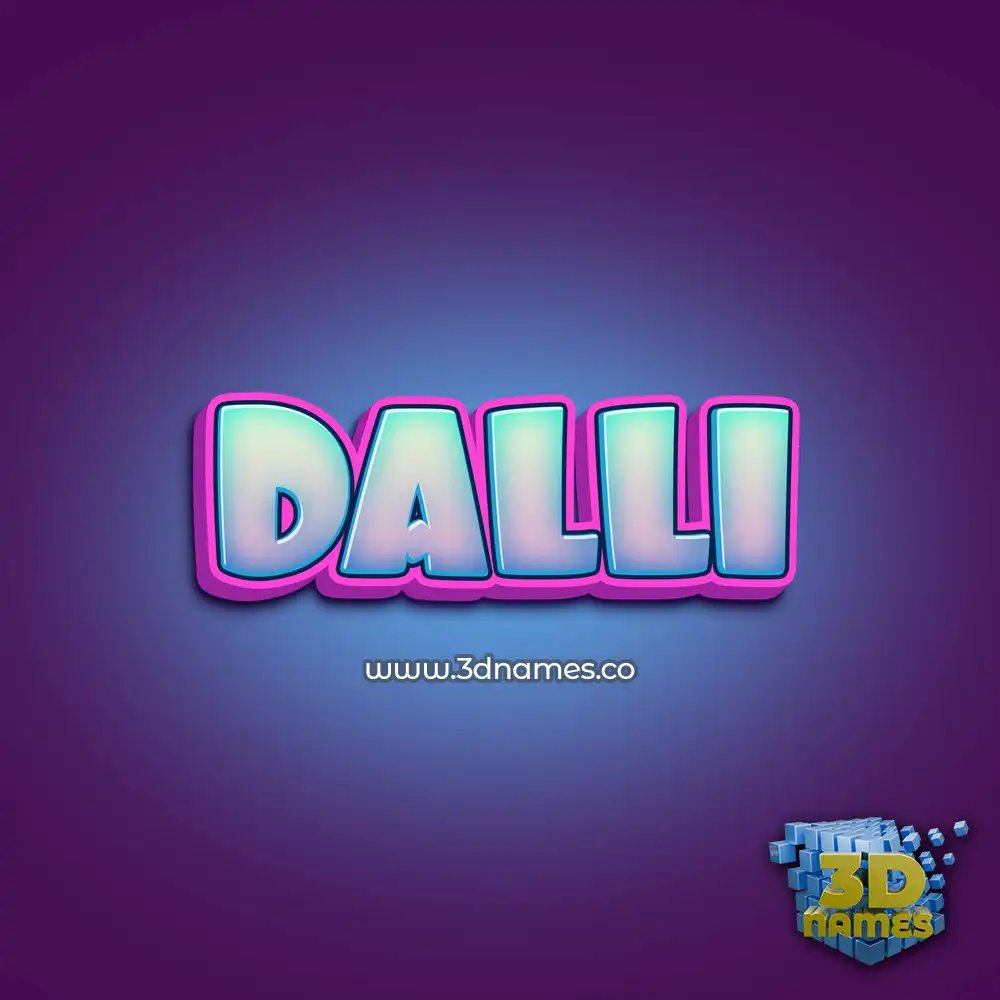 dalli in Phat Purple style - 3D name wallpaper