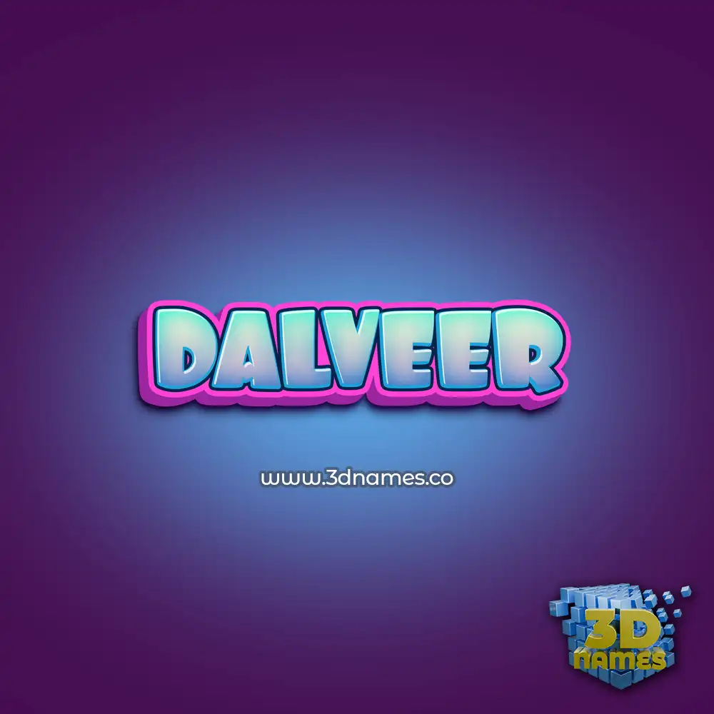 dalveer in Phat Purple style - 3D name wallpaper