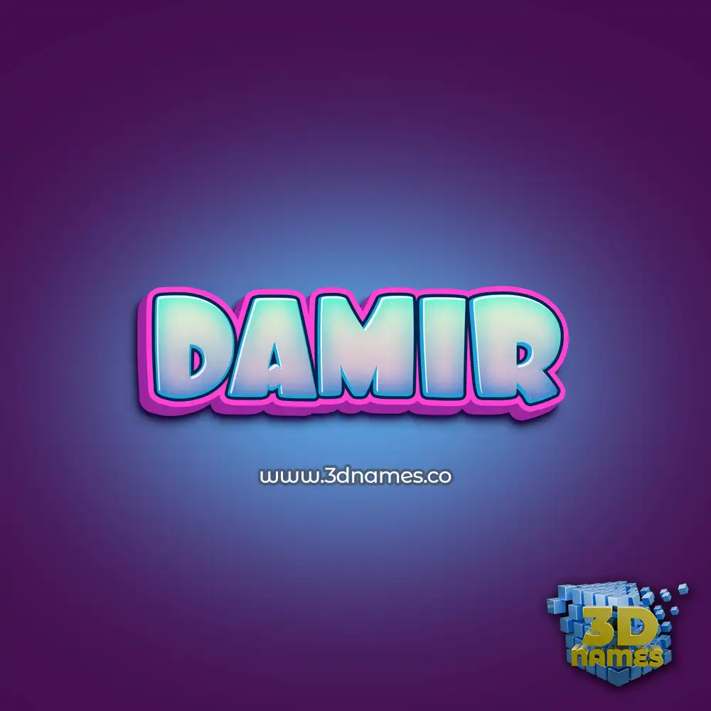 damir in Phat Purple style - 3D name wallpaper