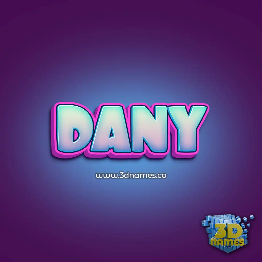 dany in Phat Purple style - 3D name wallpaper