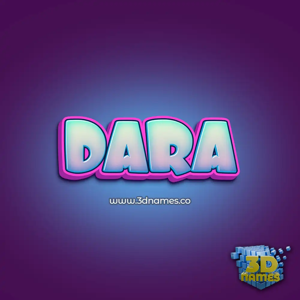 dara in Phat Purple style - 3D name wallpaper