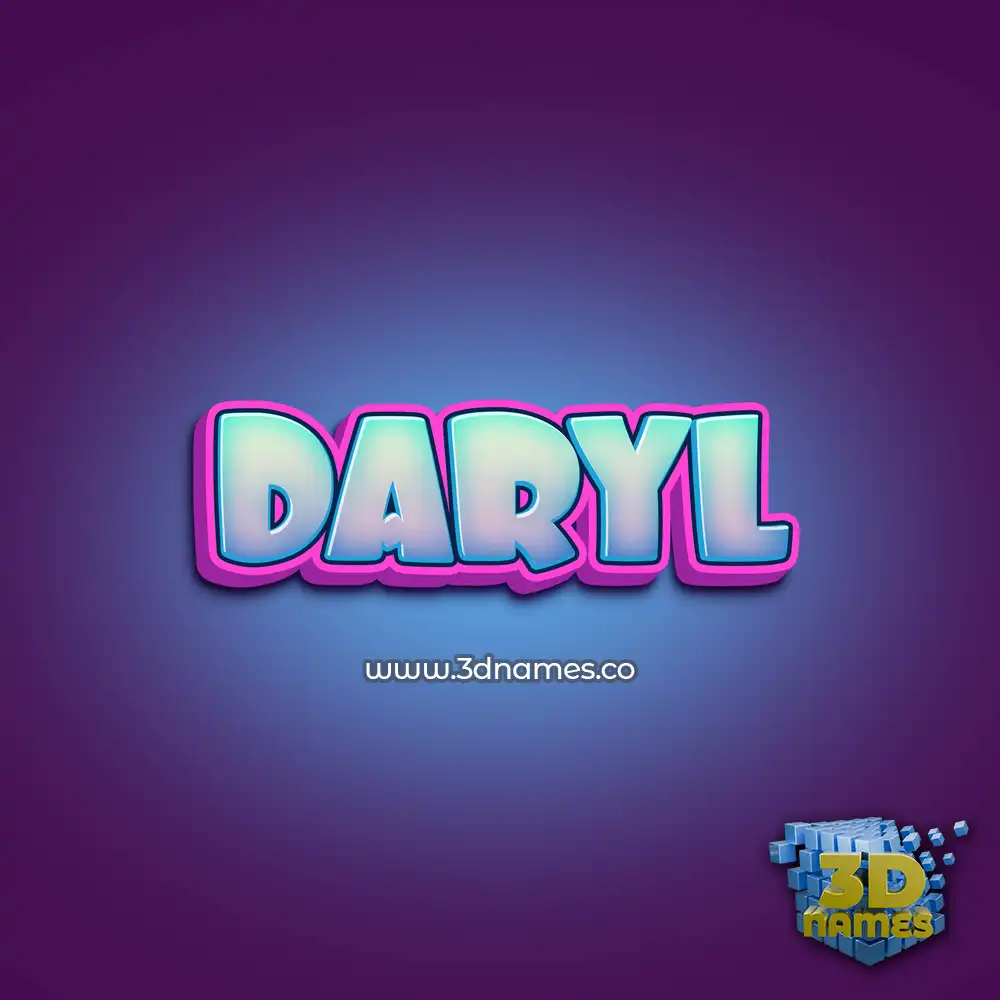 daryl in Phat Purple style - 3D name wallpaper