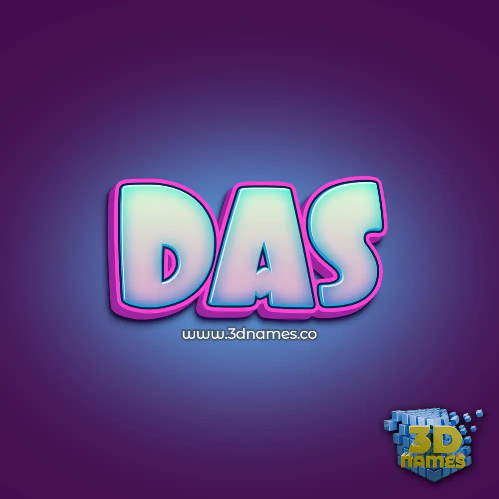 das in Phat Purple style - 3D name wallpaper