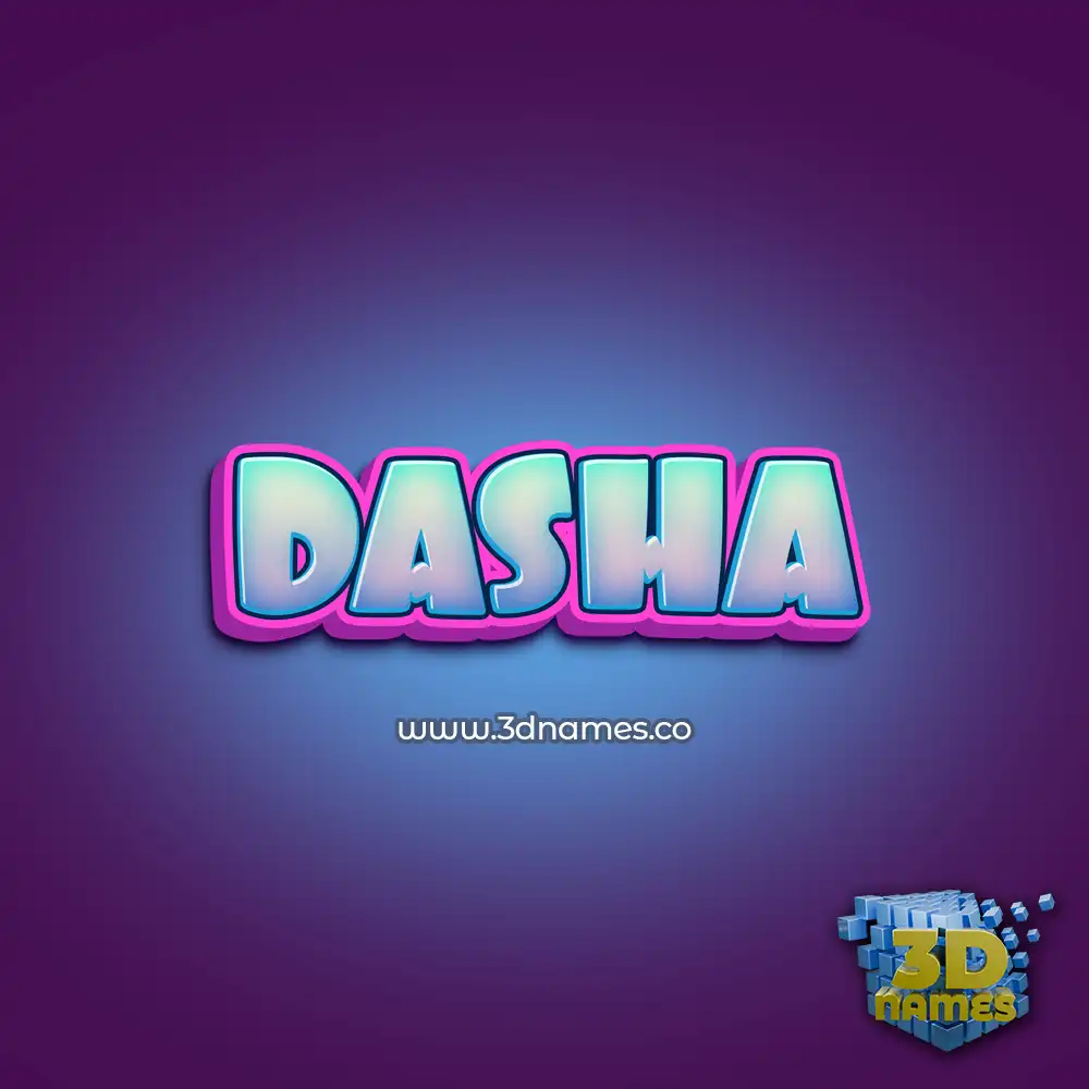 dasha in Phat Purple style - 3D name wallpaper