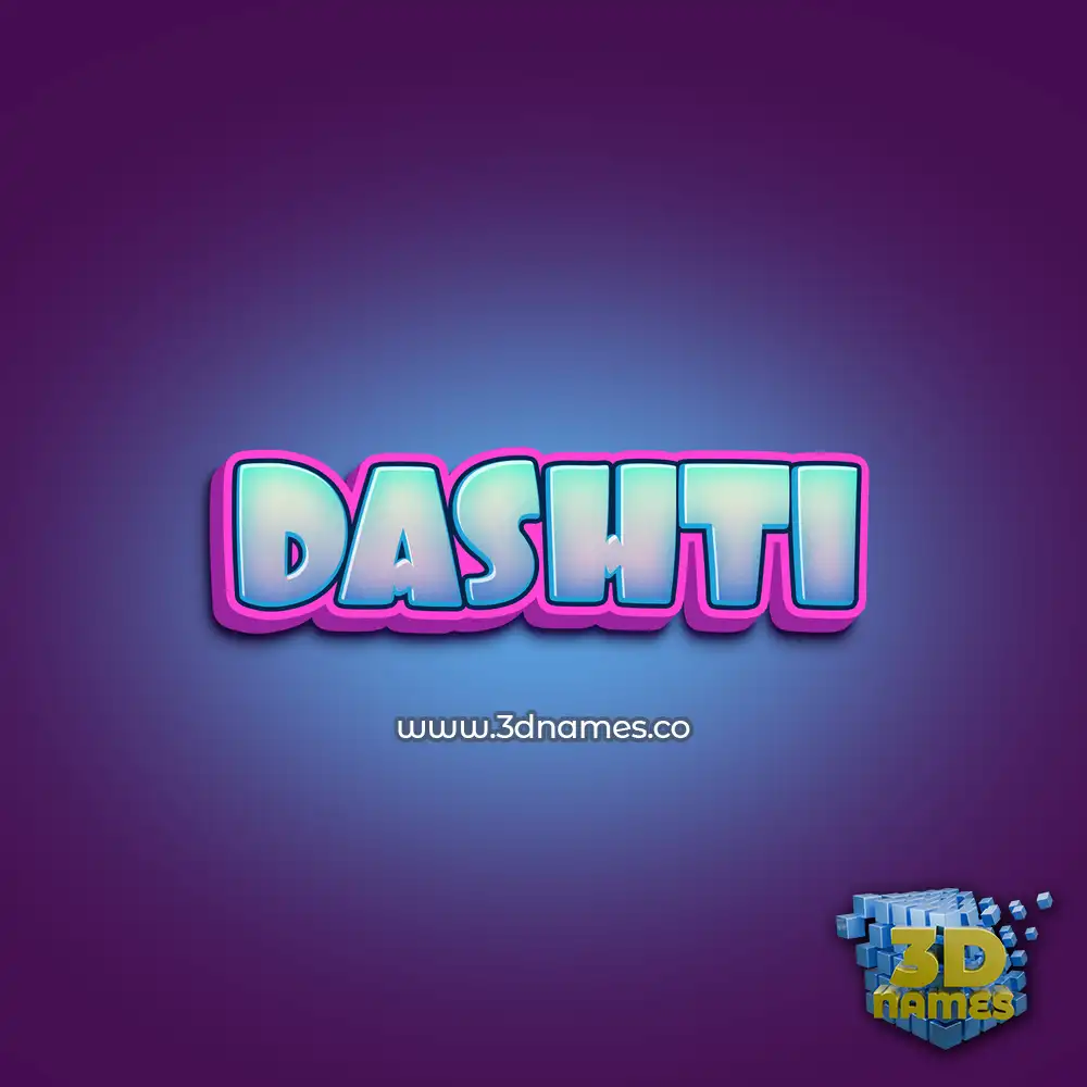 dashti in Phat Purple style - 3D name wallpaper