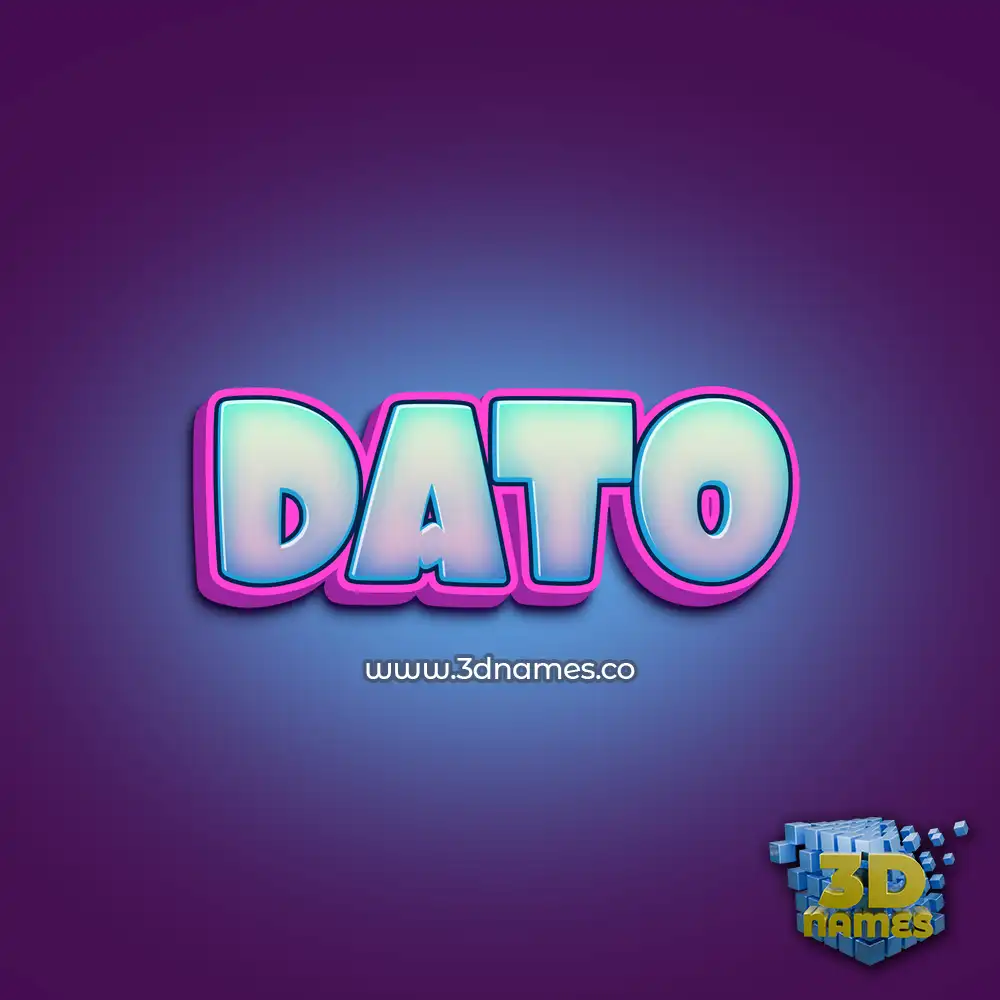dato in Phat Purple style - 3D name wallpaper