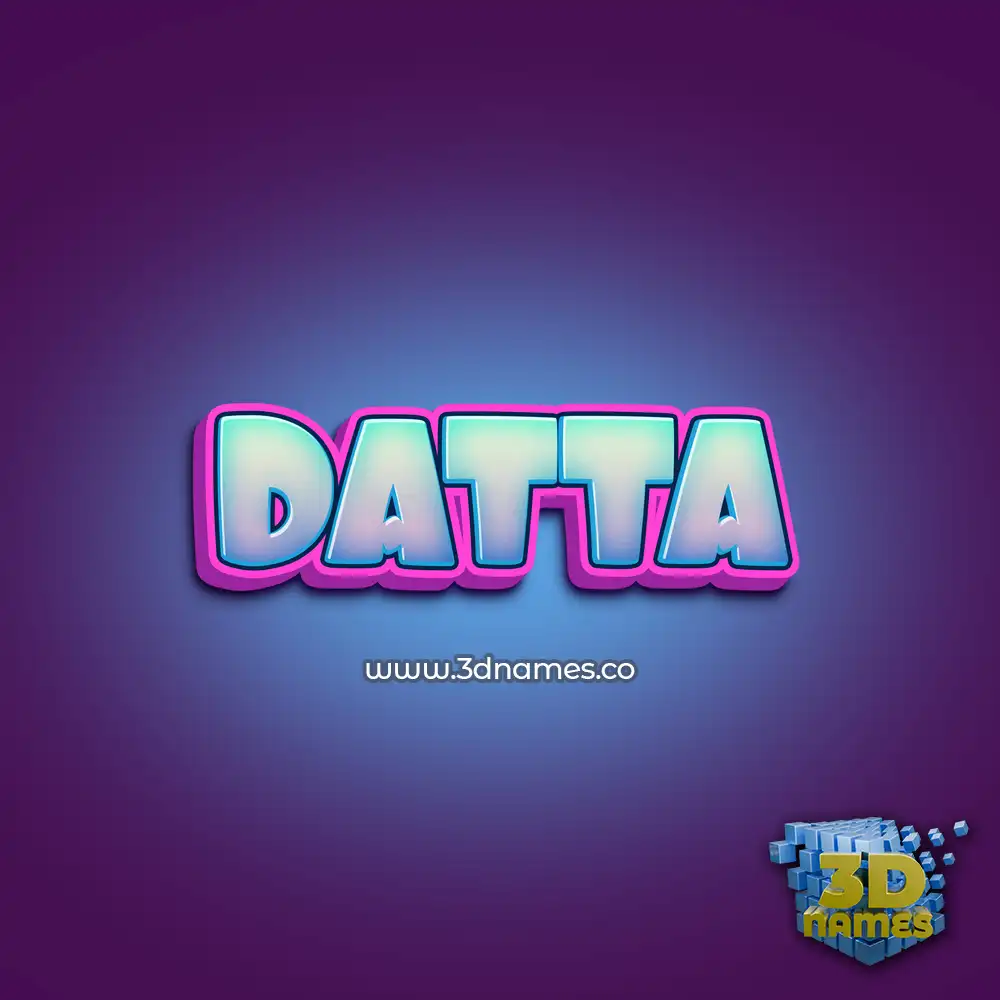 datta in Phat Purple style - 3D name wallpaper