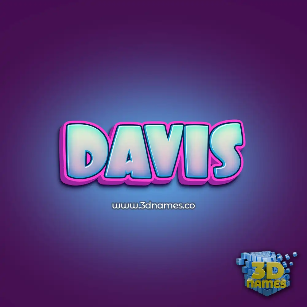 davis in Phat Purple style - 3D name wallpaper