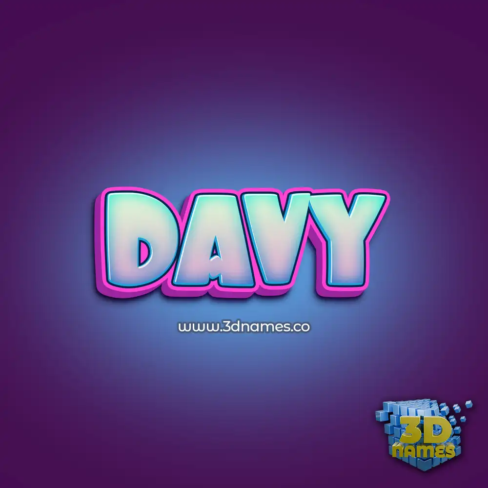 davy in Phat Purple style - 3D name wallpaper